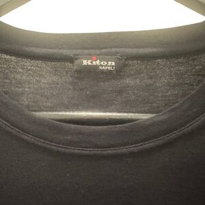 Kiton 85% cotton 15% cashmere black T-shirt size L